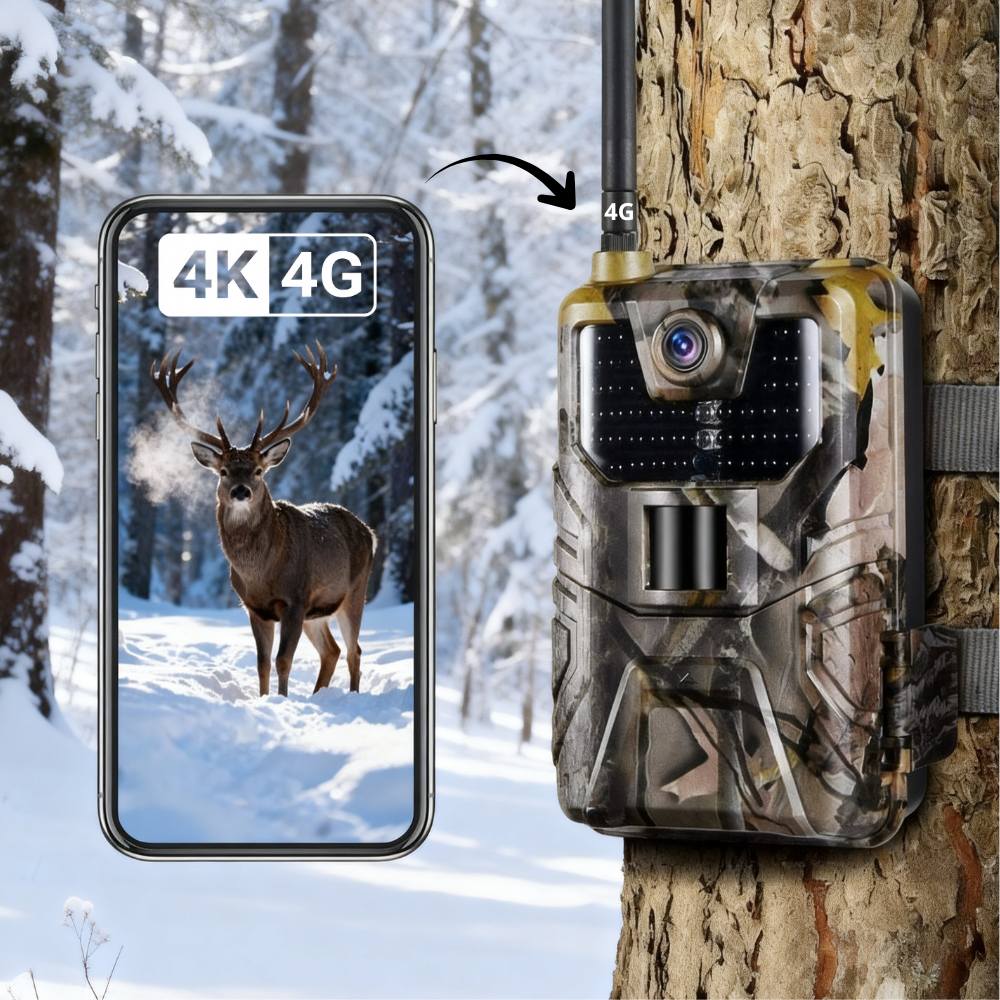Caméra de Chasse Connectée 4K avec Alerte SMS/MMS - SecurChasse®