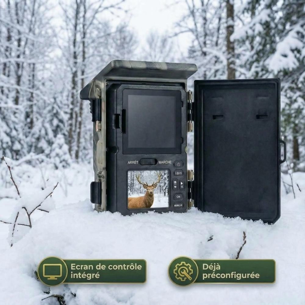 Caméra de chasse Solaire avec écran - SecurChasse®