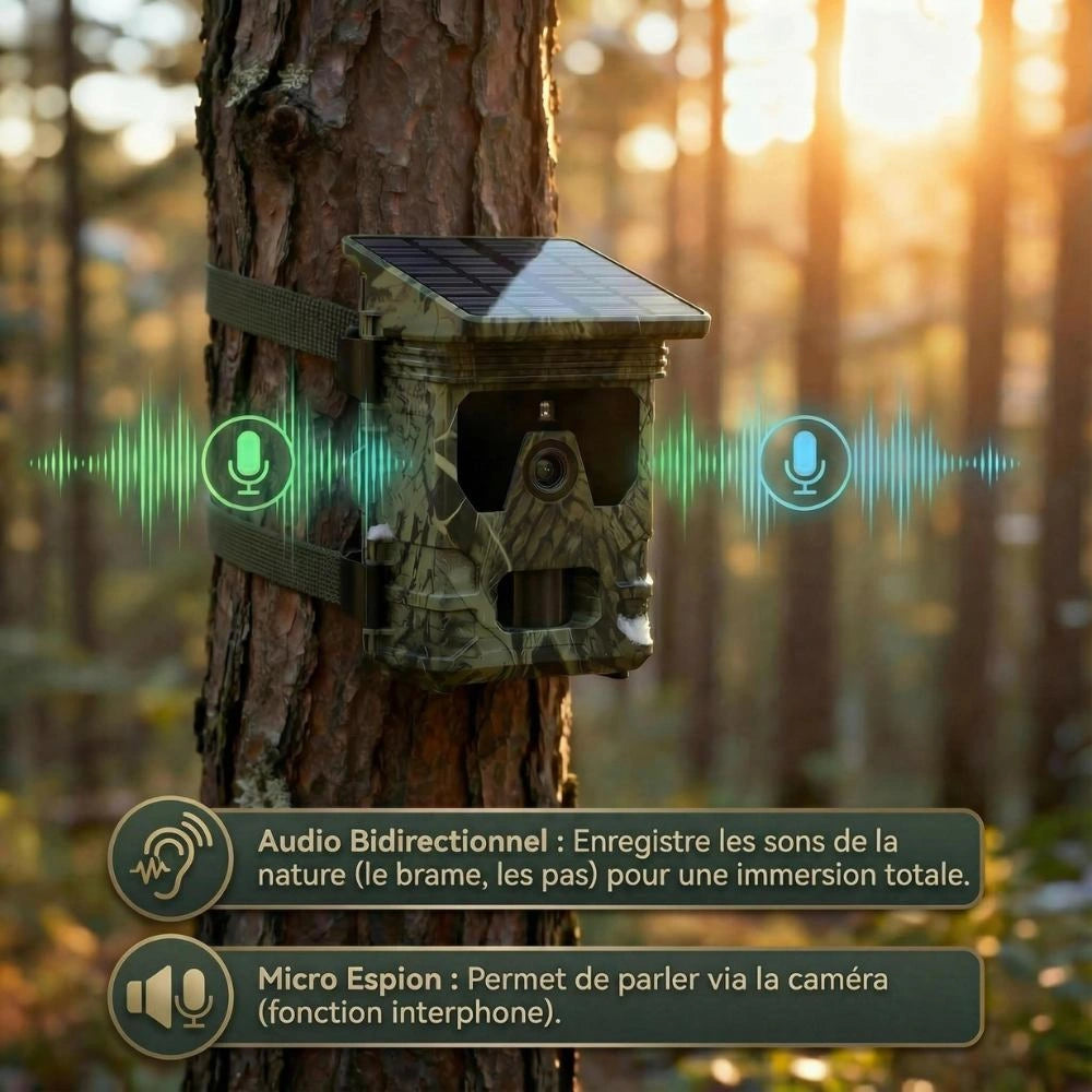 Caméra de chasse Solaire avec écran - SecurChasse®