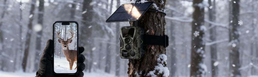 Smartphone recevant une alerte en temps réel depuis une caméra de chasse 4G