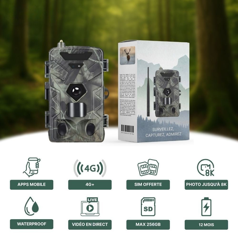 Caméra De Chasse 4G - Résolution 8K - SecurChasse®