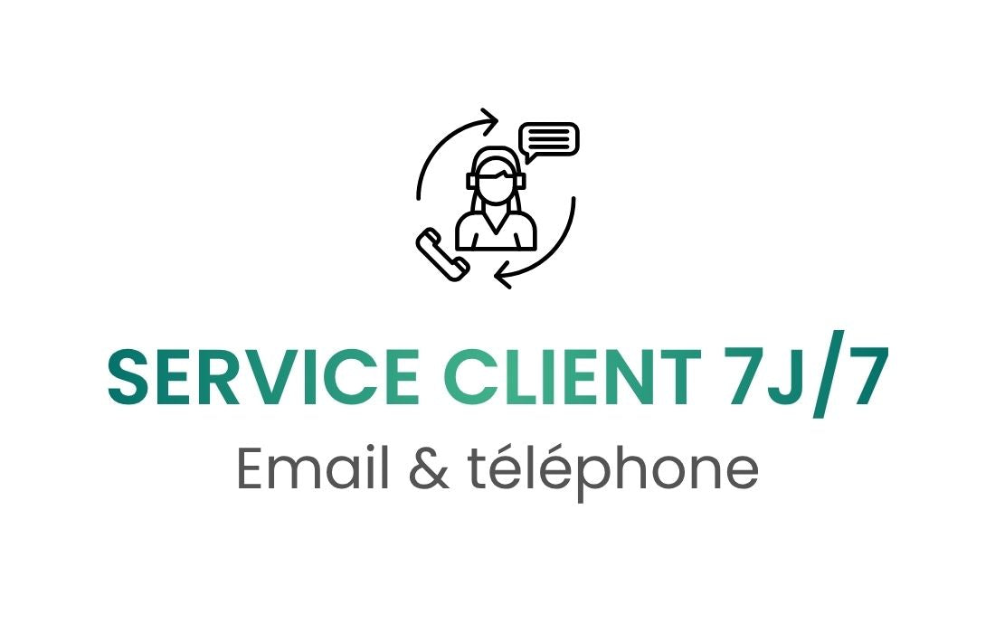 Service client disponible 7j/7 par email et téléphone pour votre caméra de chasse 4K avec écran
