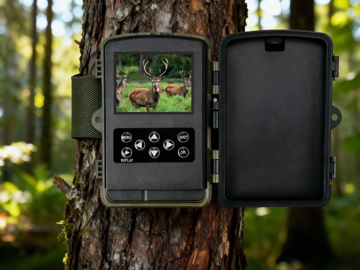Caméra de chasse 4K avec écran intégré pour visualiser immédiatement les photos et vidéos