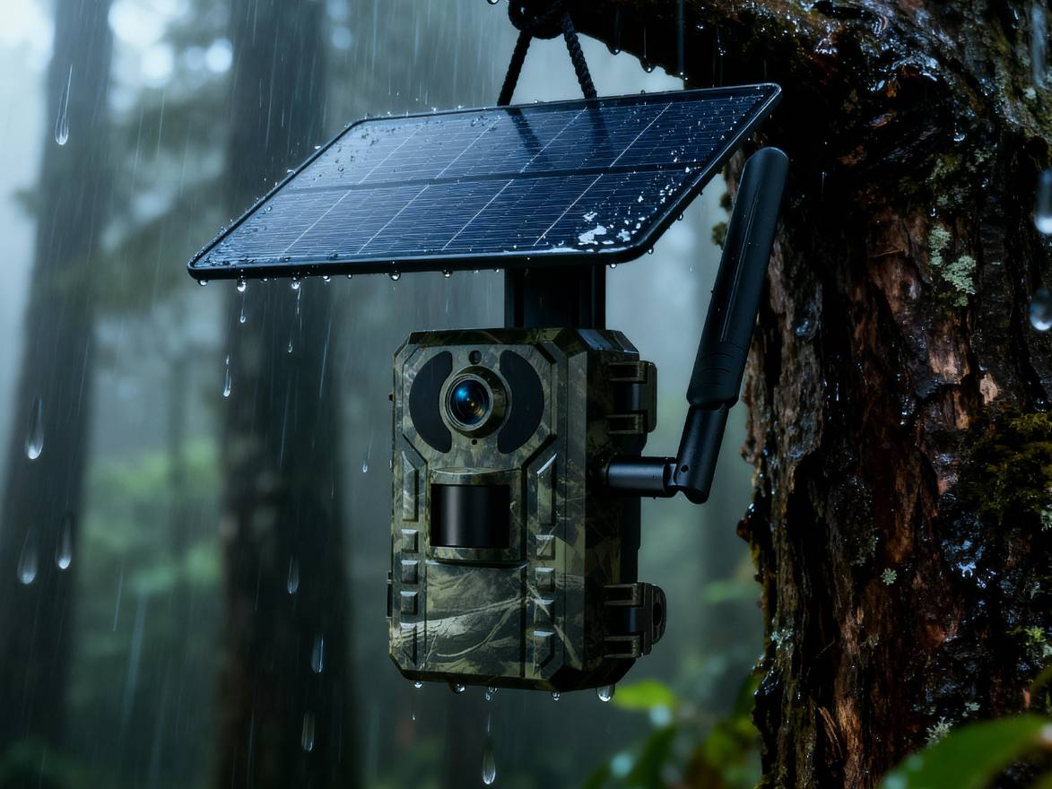 Caméra de chasse 4G avec panneau solaire et batteries lithium haute capacité pour une autonomie longue durée