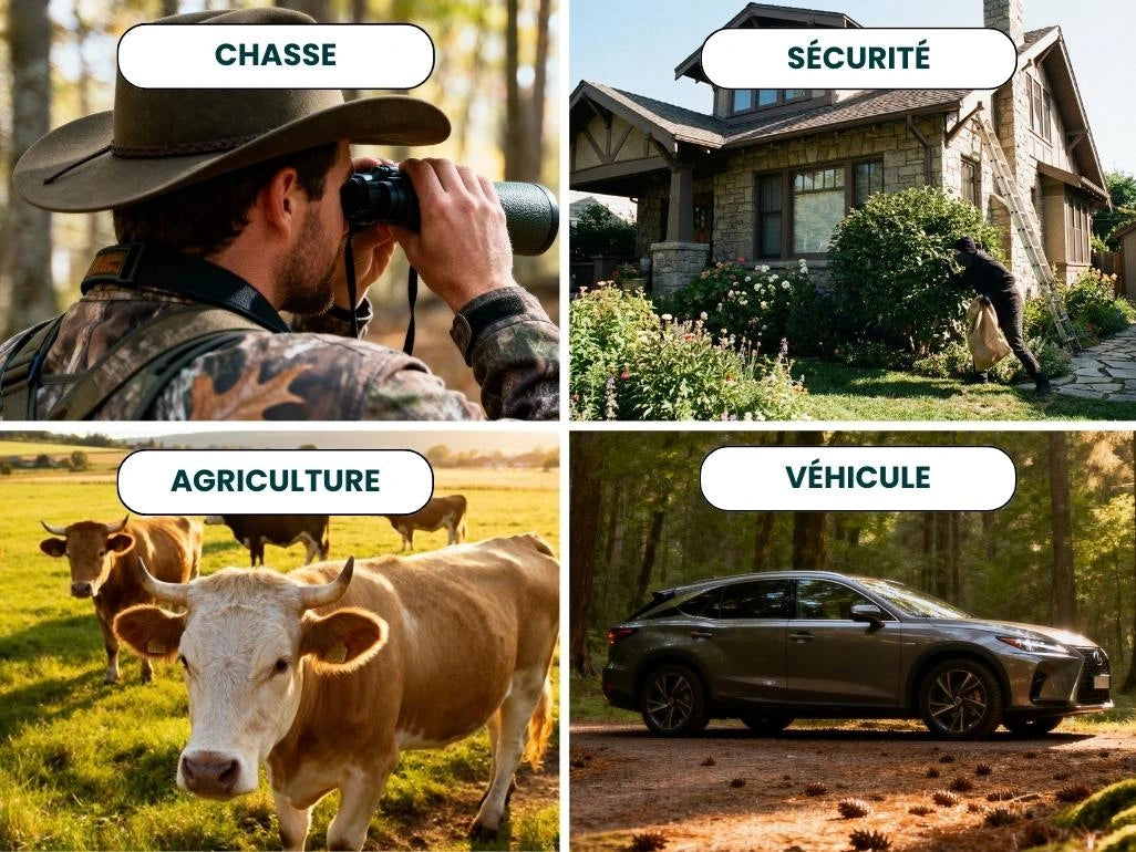 Caméra de chasse 4G utilisée pour la chasse, la sécurité du terrain et l’observation des animaux sauvages