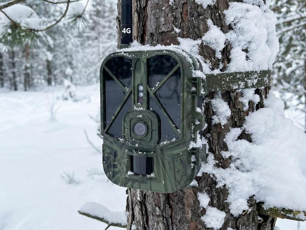 Caméra de chasse 4G avec panneau solaire et batteries lithium haute capacité pour une autonomie longue durée