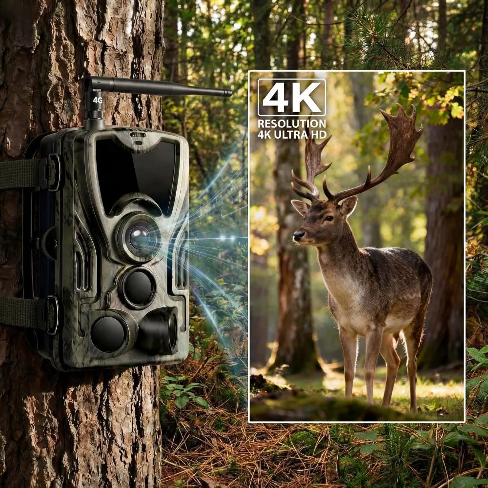 Caméra de chasse 4G+ avec écran + Carte SD 64GB Offerte - SecurChasse®