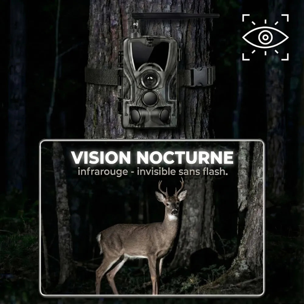Caméra de chasse 4G+ avec écran + Carte SD 64GB Offerte - SecurChasse®