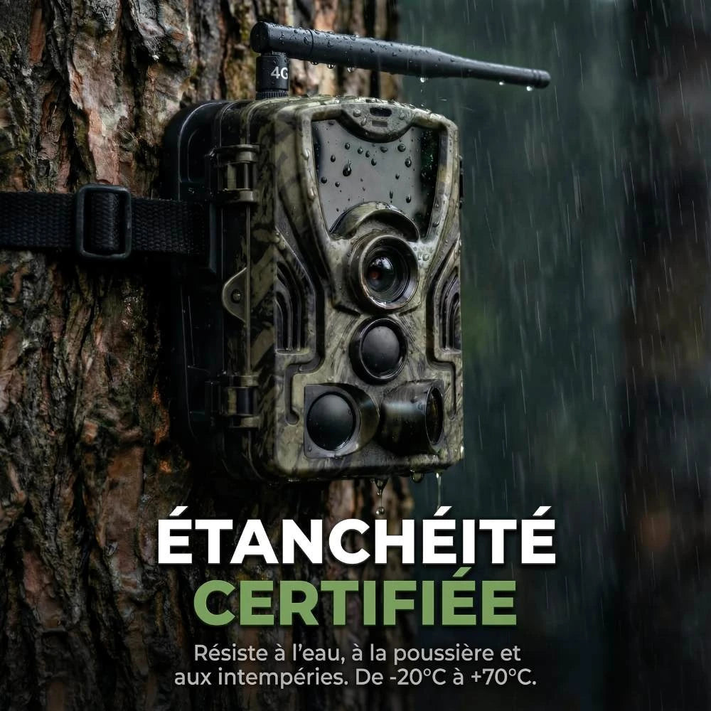 Caméra de chasse 4G+ avec écran + Carte SD 64GB Offerte - SecurChasse®